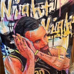 Steph Curry throw blanket brand new still in the packaging